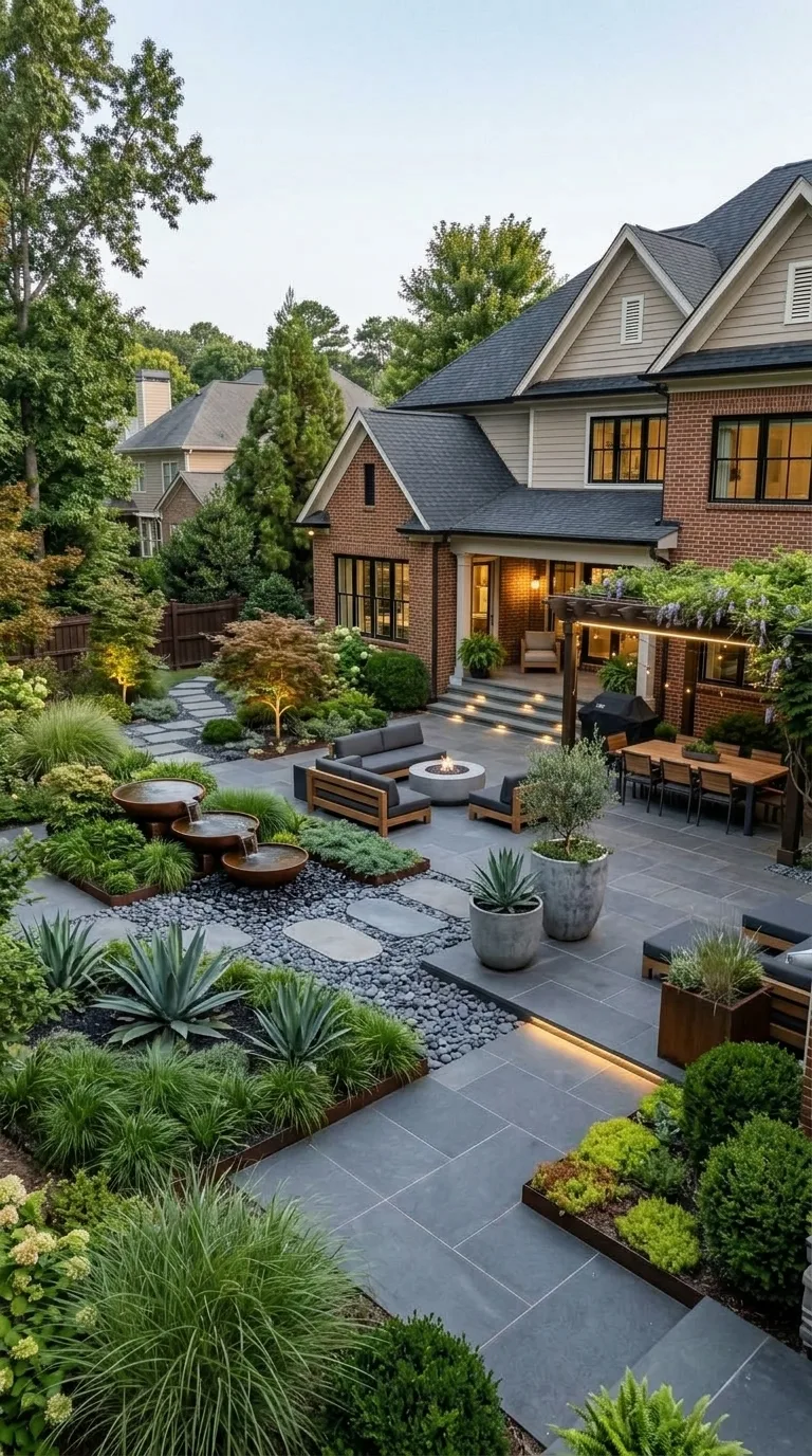 Modern backyard